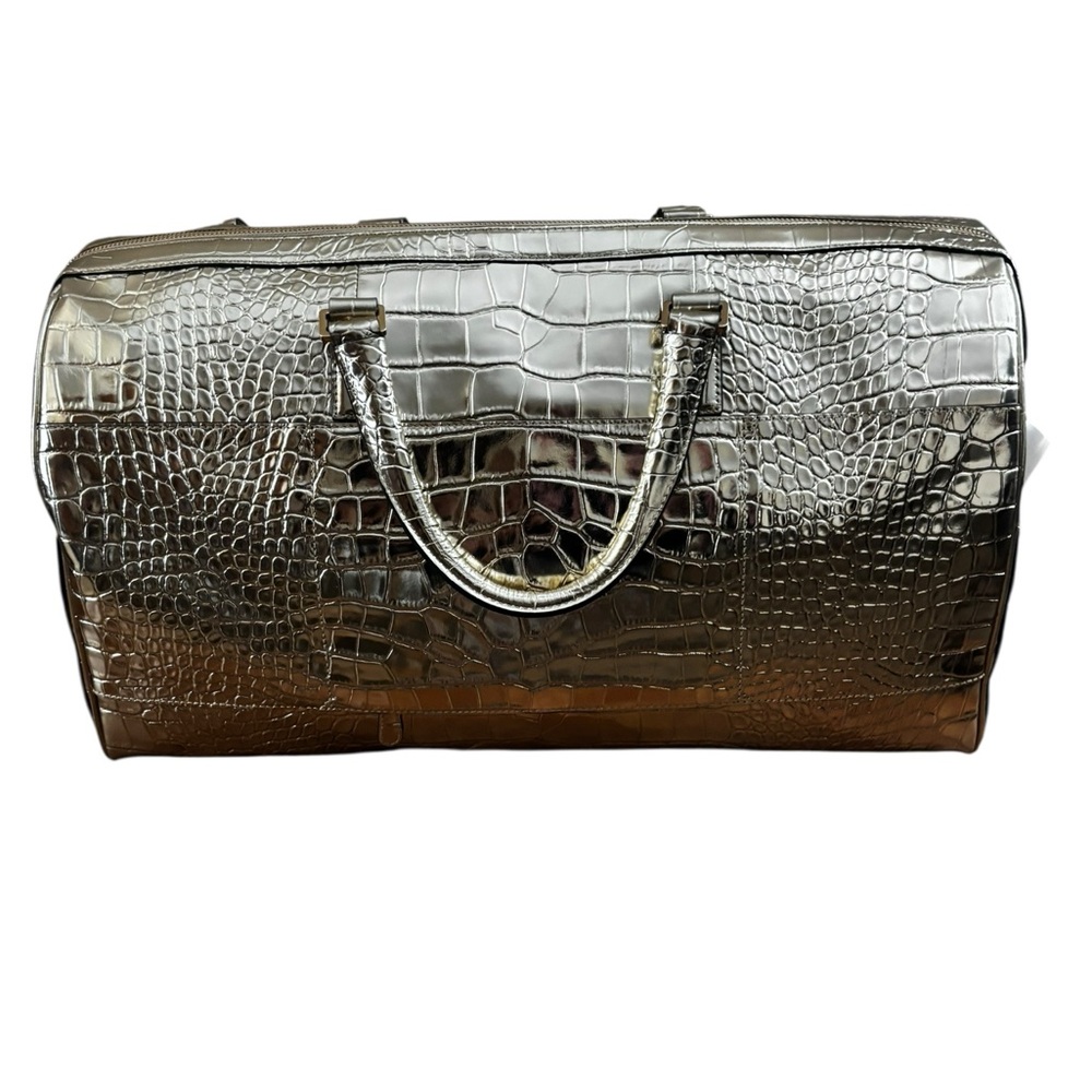 Michael Kors Bedford Travel Pale Gold XL Weekender Embossed Leather - Picture 4 of 15